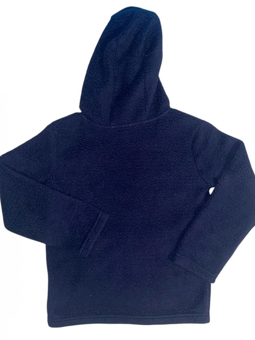 Nike Kids Navy Fleece Hooded Sweatshirt with White Logo
